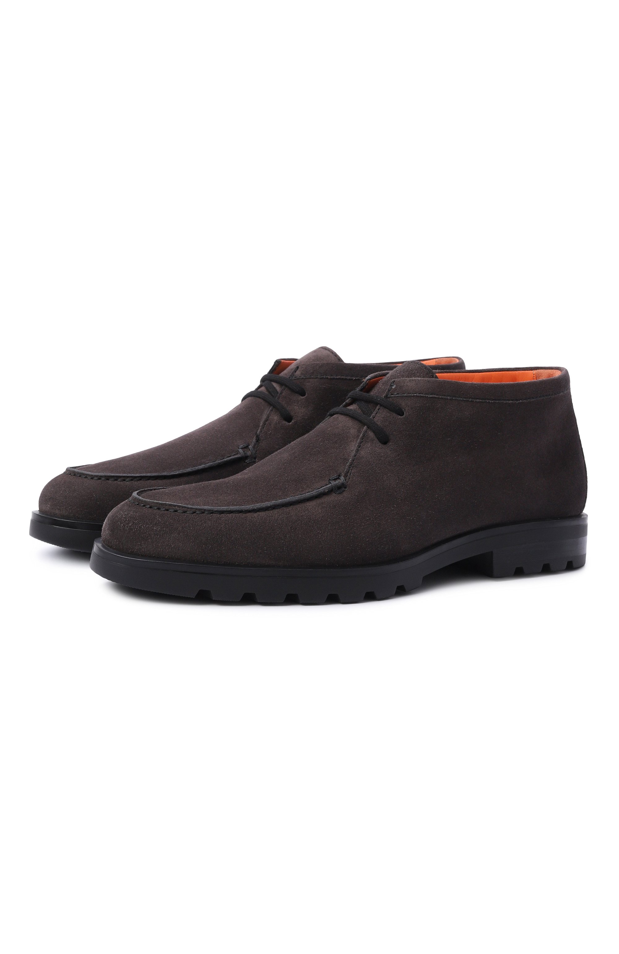 Замшевые дезерты detroit SANTONI темно-коричневого цвета по цене 93150 руб., арт. MGDG18609NE0BSEY, фото 1 Замшевые дезерты detroit SANTONI, арт. MGDG18609NE0BSEY, фото 1