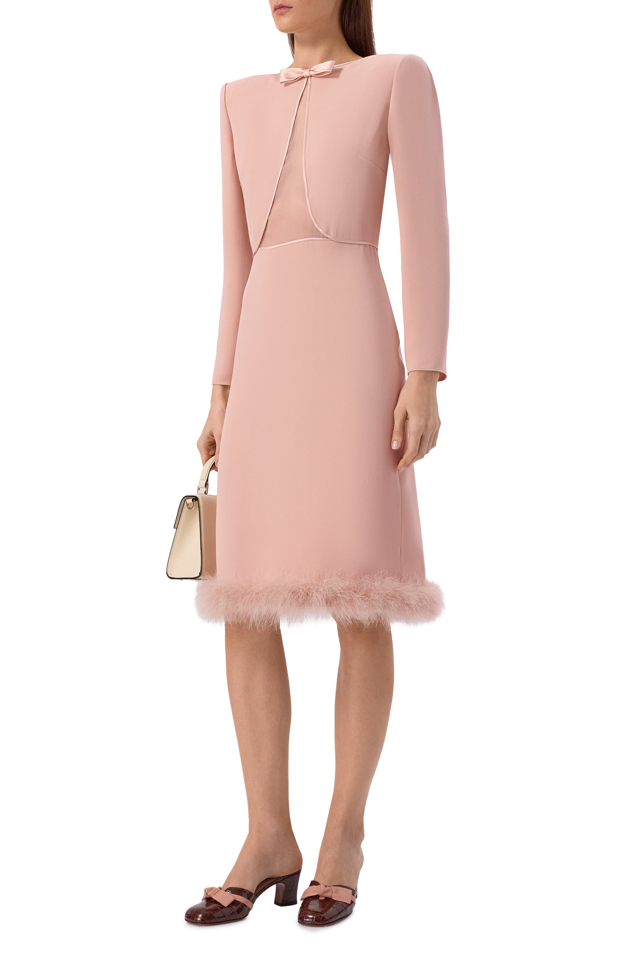 Шелковое платье VALENTINO розового цвета по цене 642500 руб., арт. 8B3VAJ10/1MM, фото 2 Шелковое платье VALENTINO, арт. 8B3VAJ10/1MM, фото 2