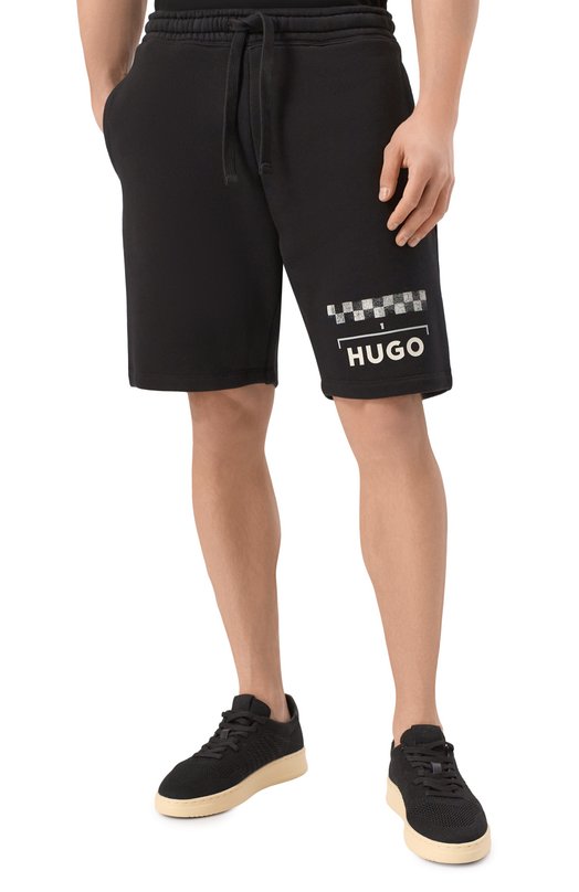 Хлопковые шорты HUGO 50531759 Чёрный  50531759 Фото 3