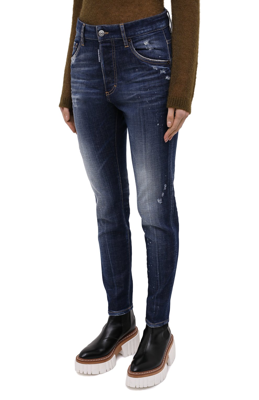 Джинсы DSQUARED2 синего цвета по цене 58400 руб., арт. S75LB0353/S30342, фото 4 Джинсы DSQUARED2, арт. S75LB0353/S30342, фото 4