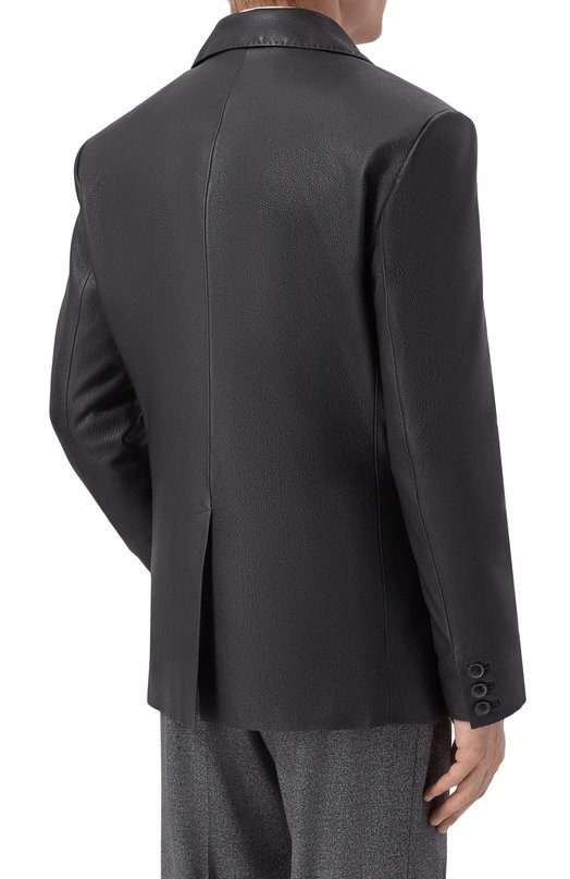 Кожаный пиджак MVST M25.1PM.J004/BIG SIZE/CERV0 SILKY Чёрный  M25.1PM.J004/BIG SIZE/CERV0 SILKY Фото 4