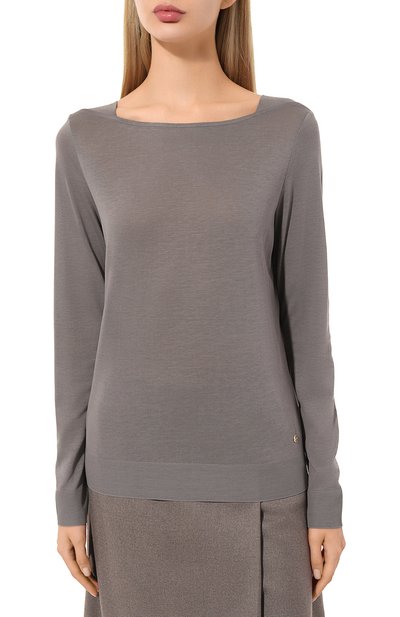 Пуловер WINDSOR серого цвета по цене 19050 руб., арт. 52 DT208/10013248, фото 3 Пуловер WINDSOR, арт. 52 DT208/10013248, фото 3