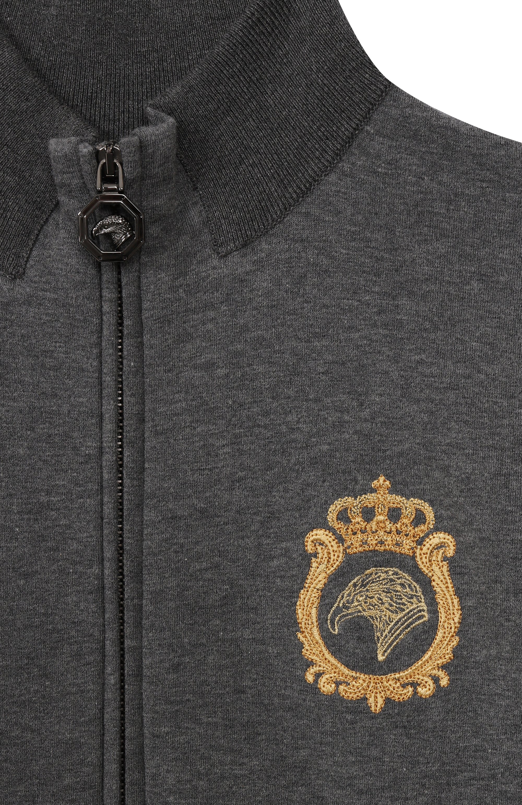 Хлопковая толстовка STEFANO RICCI JUNIOR темно-серого цвета по цене 133000 руб., арт. KY01050R31/Y25455, фото 3 Хлопковая толстовка STEFANO RICCI JUNIOR, арт. KY01050R31/Y25455, фото 3