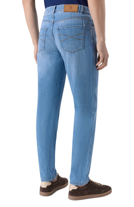 Джинсы Traditional fit Brunello Cucinelli M0Z37D3210 Голубой  M0Z37D3210 Фото 4