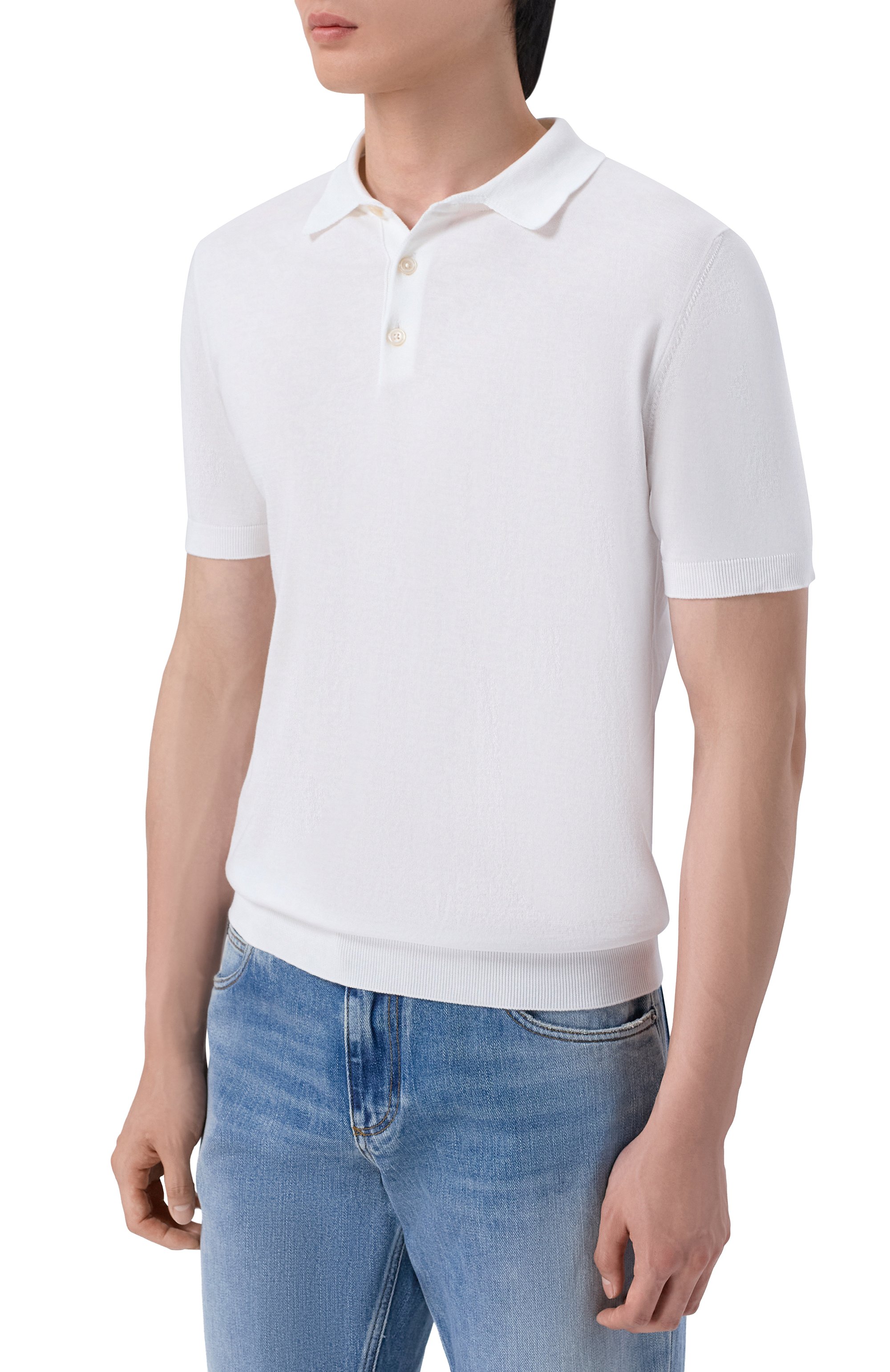 Хлопковое поло ANDREA CAMPAGNA, арт. M5426-8056, фото 3