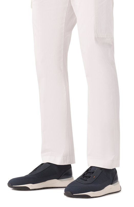 Текстильные кроссовки Innova Santoni MBI021601BINNSB3U61 Синий  MBI021601BINNSB3U61 Фото 3