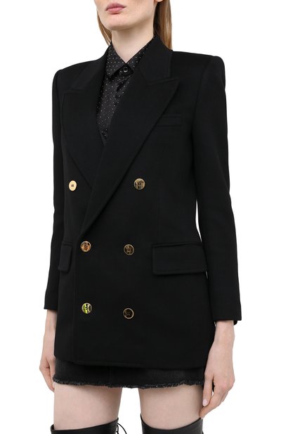 Шерстяной жакет SAINT LAURENT, арт. 630434/Y3A43, фото 3