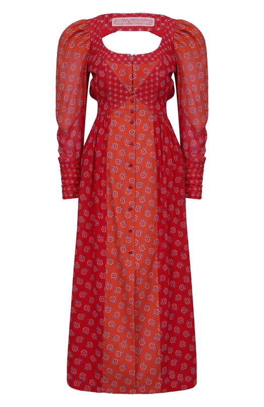 Хлопковое платье Ulyana Sergeenko ABM011SS24P 1772Т24 Красный ABM011SS24P 1772Т24