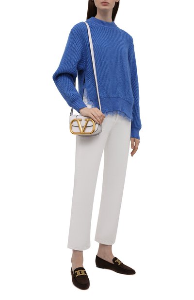 Свитер ERMANNO FIRENZE синего цвета по цене 39650 руб., арт. D39ET MG09WIN, фото 2 Свитер ERMANNO FIRENZE, арт. D39ET MG09WIN, фото 2