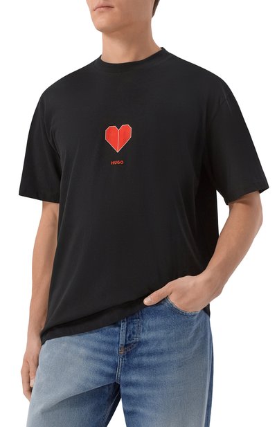 Хлопковая футболка HUGO, арт. 50553429, фото 3