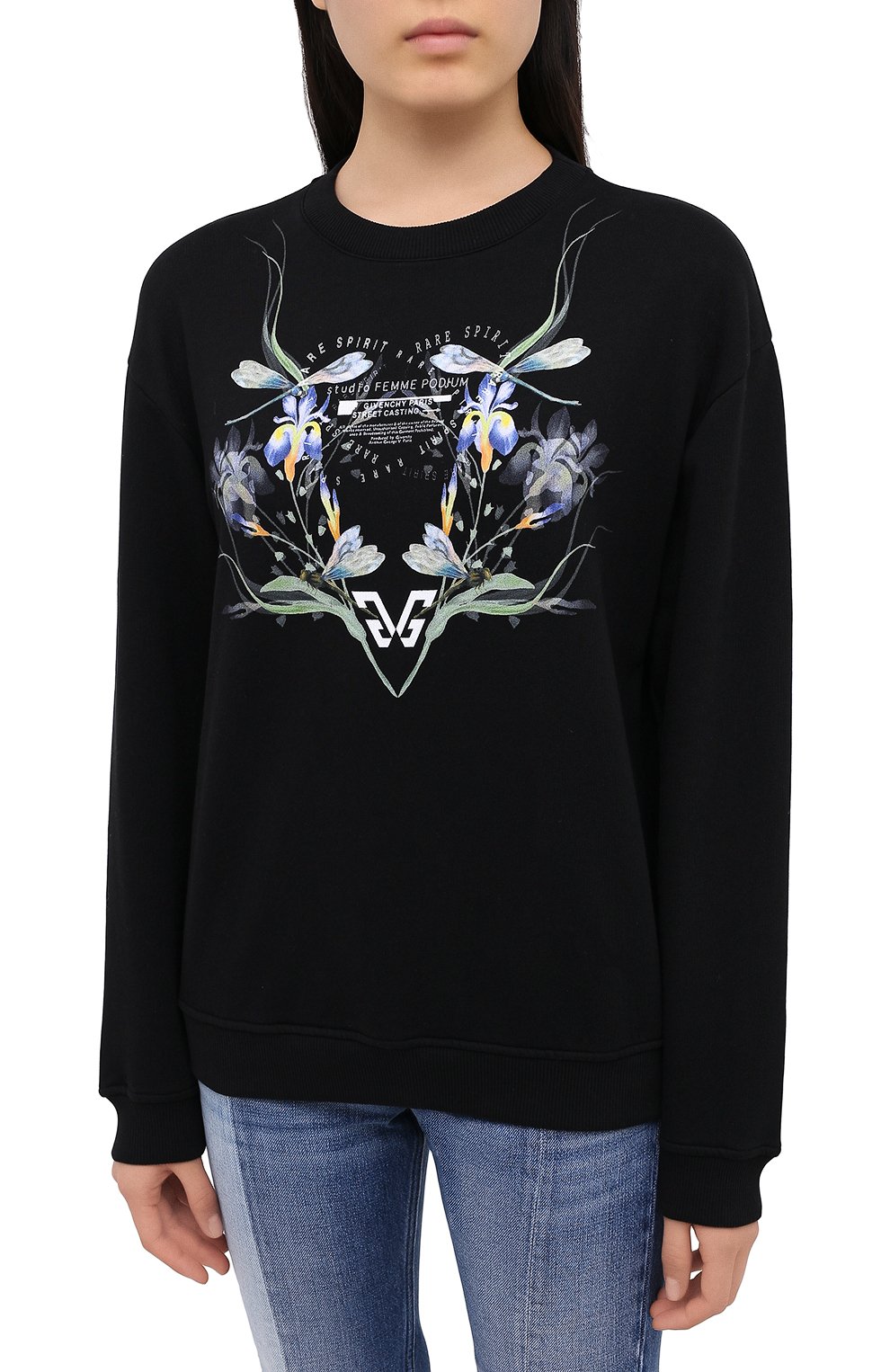 Хлопковый свитшот GIVENCHY, арт. BWJ0193Z3T, фото 3