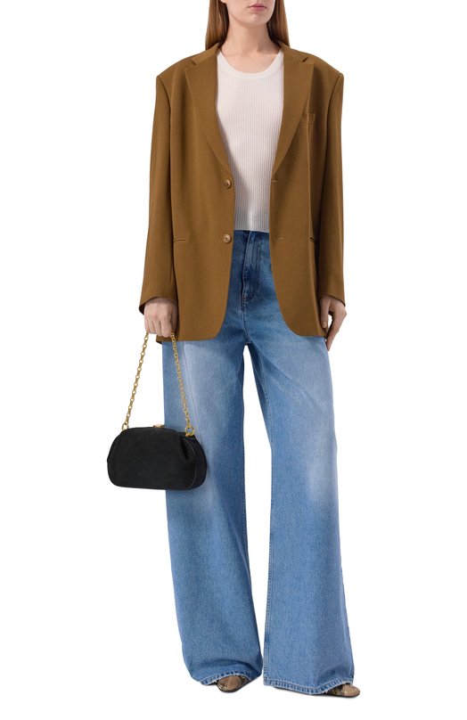 Сумка Oyster Clutch mini Yuzefi 0YSTER CLUTCH MINI/SUEDE Чёрный  0YSTER CLUTCH MINI/SUEDE Фото 3