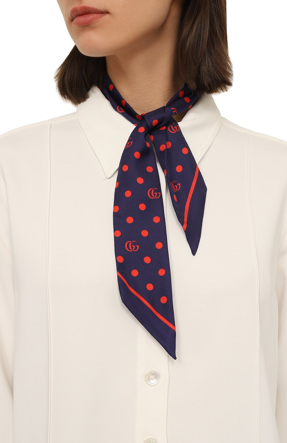 Шелковый шарф-твилли GUCCI, арт. 623140 3G001, фото 2