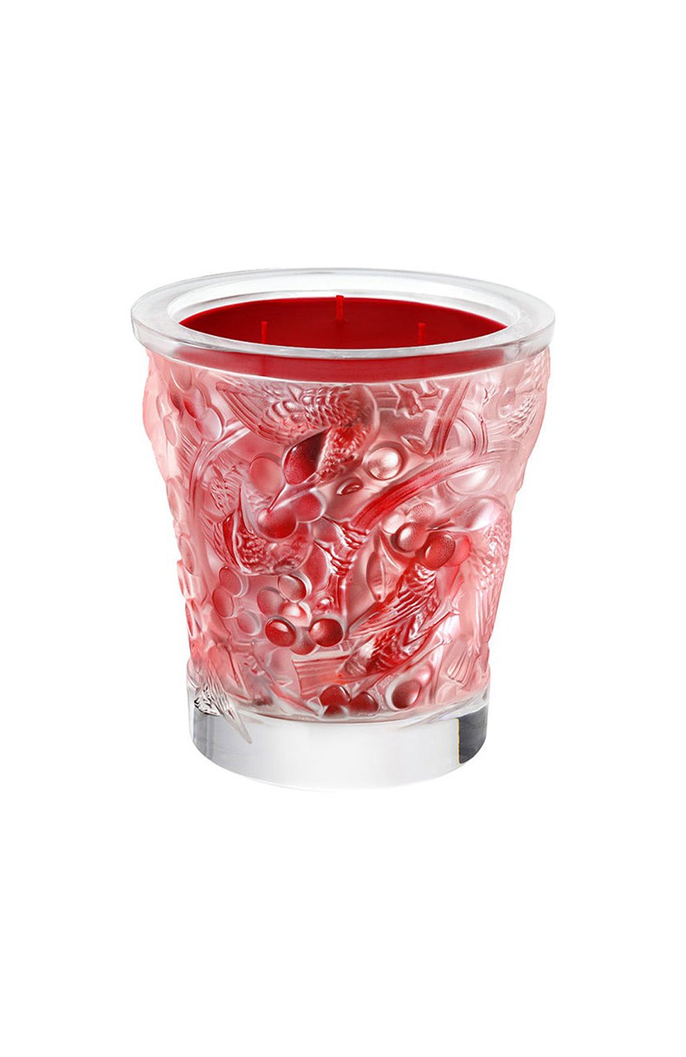 Свеча в стакане merles & raisins LALIQUE красного цвета по цене 192000 руб., арт. B14700, фото 1 Свеча в стакане merles & raisins LALIQUE, арт. B14700, фото 1