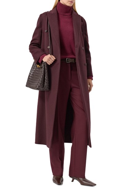 Кашемировое пальто BRUNELLO CUCINELLI бордового цвета по цене 1175000 руб., арт. MD5039895, фото 2 Кашемировое пальто BRUNELLO CUCINELLI, арт. MD5039895, фото 2