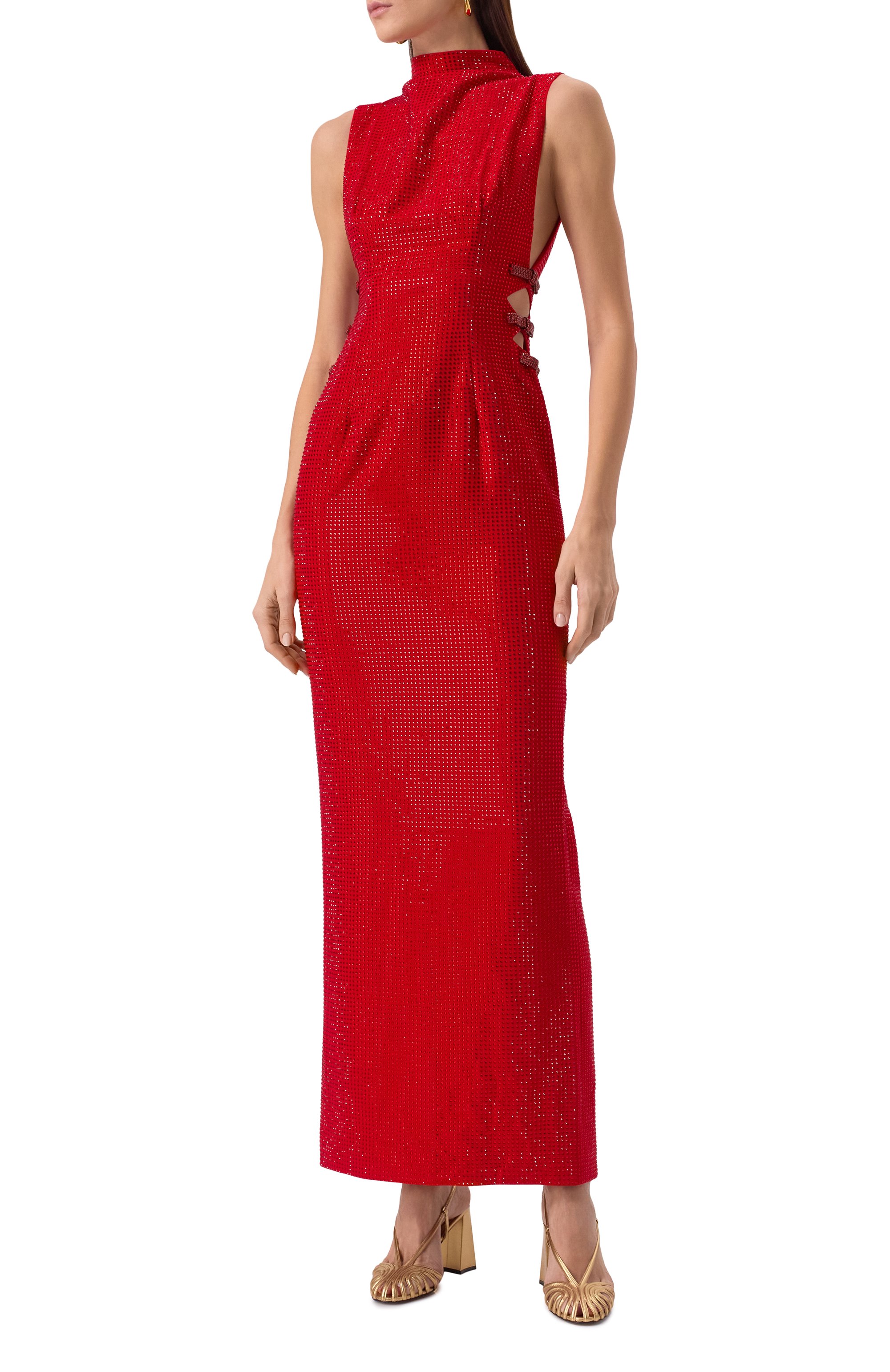 Платье с отделкой стразами SELF-PORTRAIT, арт. RS25-203X-R, фото 3