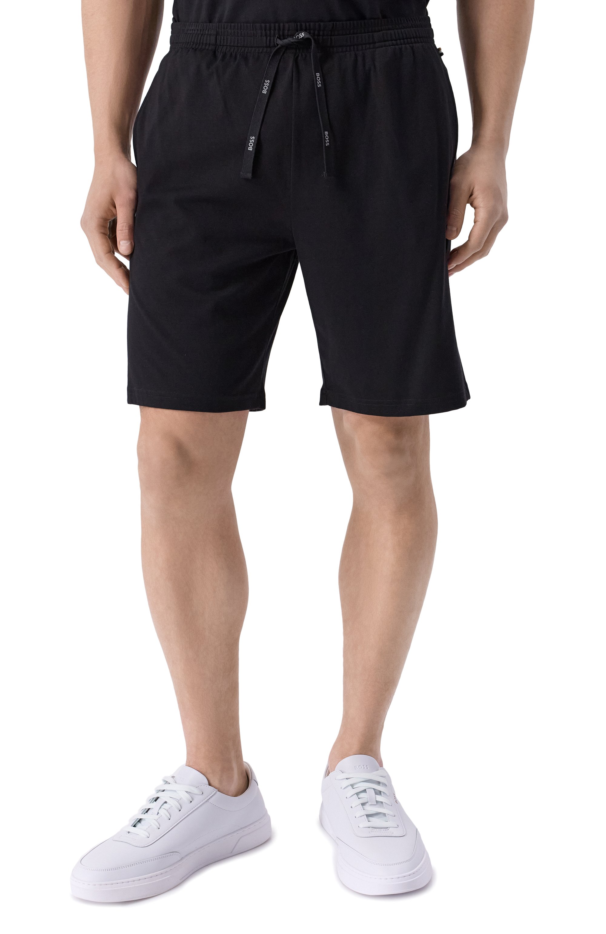 Хлопковые шорты BOSS черного цвета по цене 5995 руб., арт. 50515367, фото 3 Хлопковые шорты BOSS, арт. 50515367, фото 3