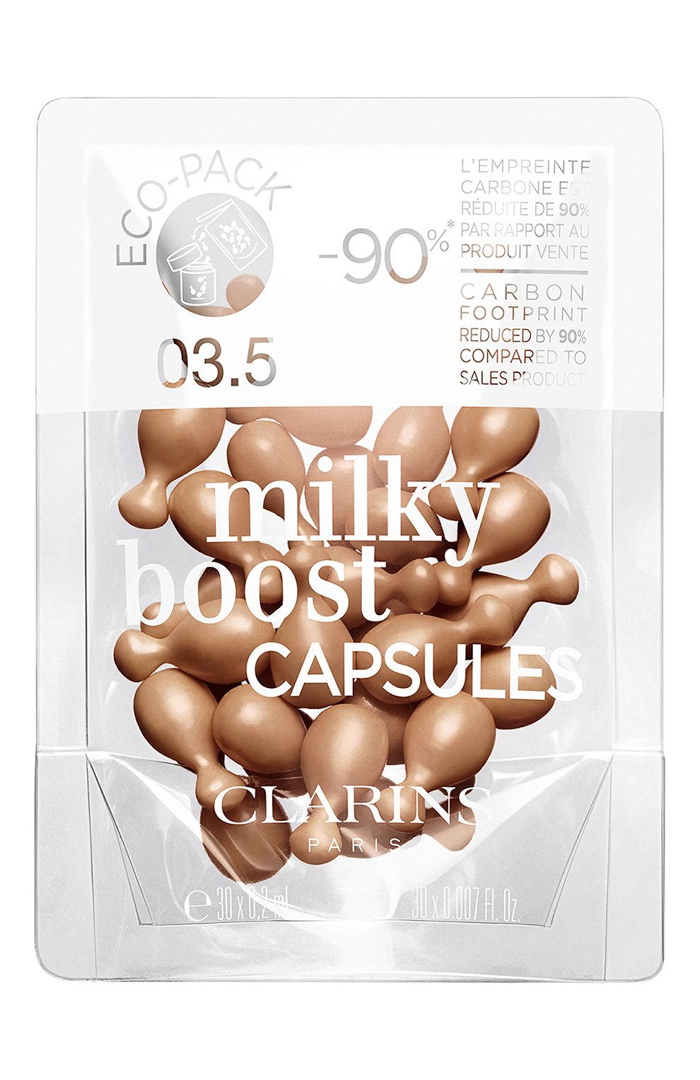 Тональный флюид для лица в капсулах milky boost capsules рефил, оттенок 03.5 (30x0,2ml) CLARINS, арт. 80086372, фото 1