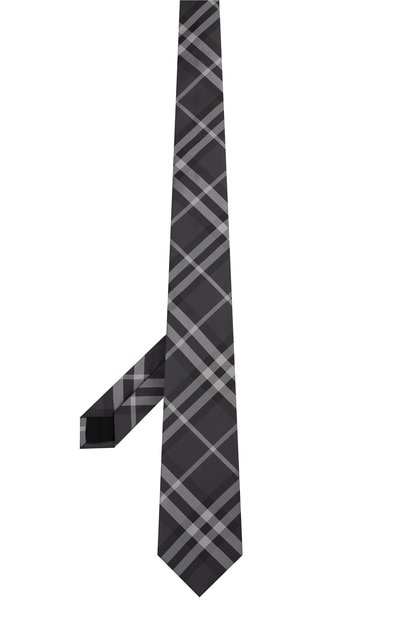 Шелковый галстук BURBERRY серого цвета по цене 21200 руб., арт. 8017265, фото 3 Шелковый галстук BURBERRY, арт. 8017265, фото 3