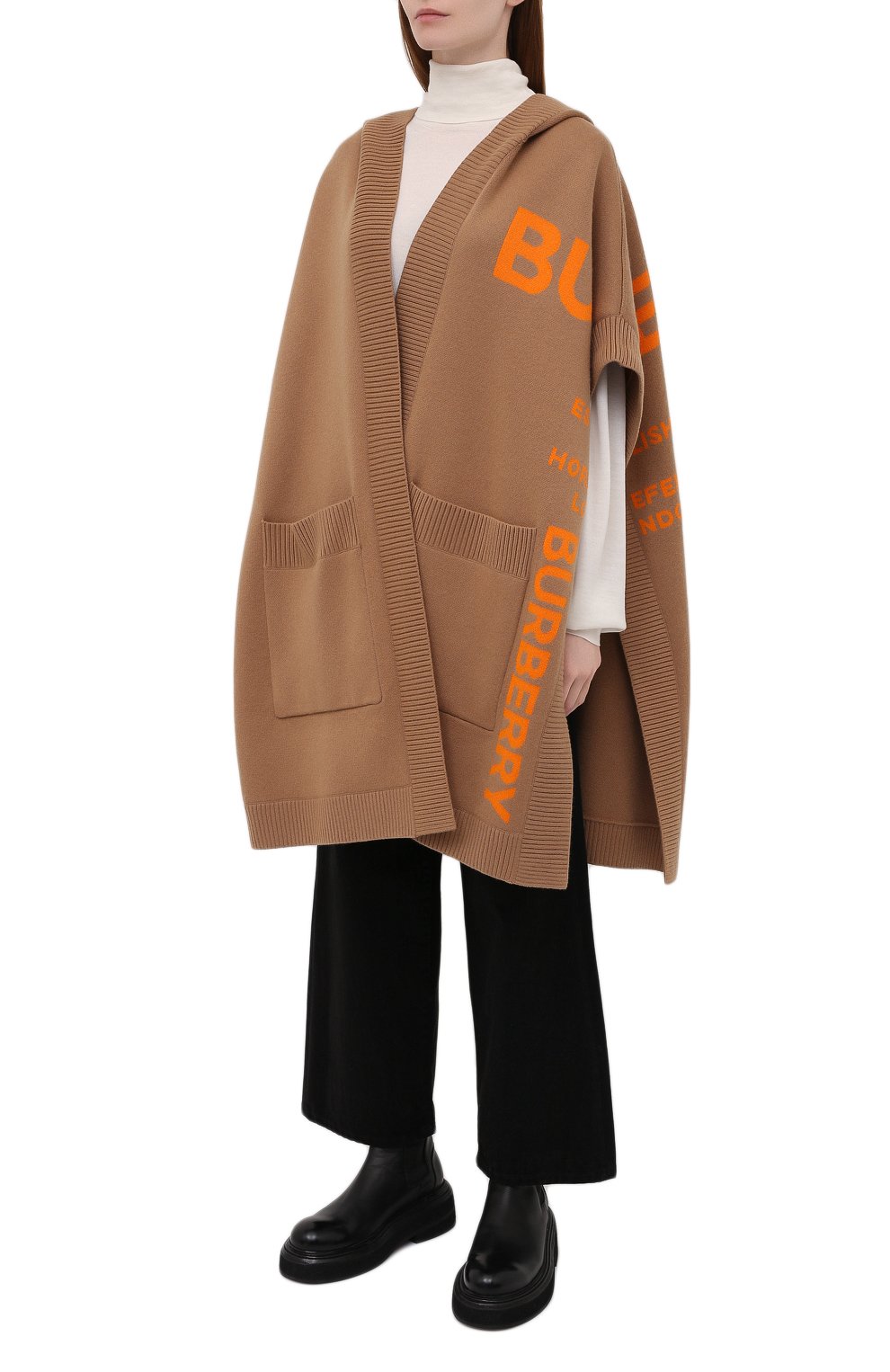Пончо из кашемира и хлопка BURBERRY, арт. 8039029, фото 3