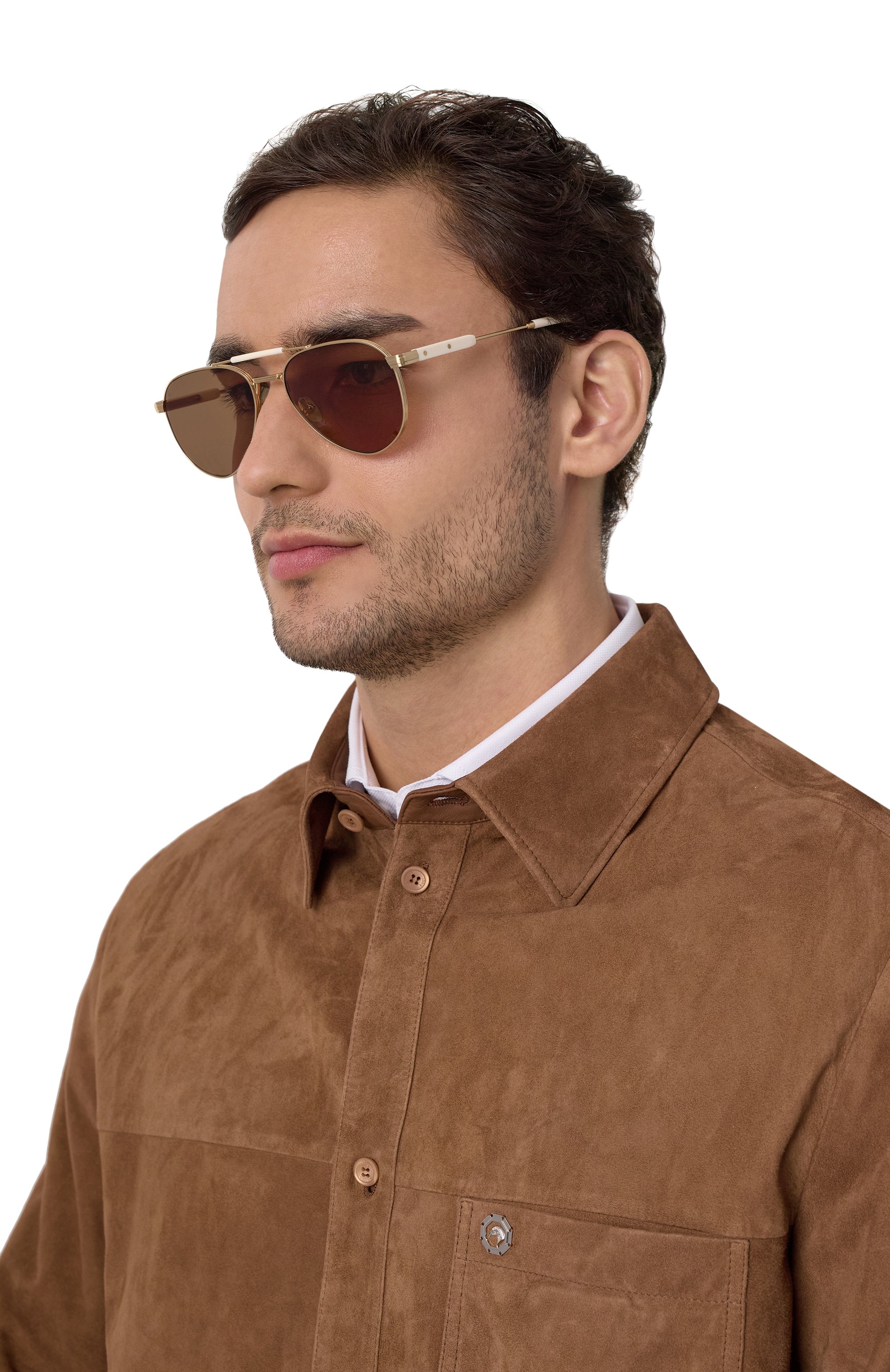 Солнцезащитные очки UNIQUEDESIGNMILANO коричневого цвета по цене 31050 руб., арт. HANG0VER MA5, фото 2 Солнцезащитные очки UNIQUEDESIGNMILANO, арт. HANG0VER MA5, фото 2