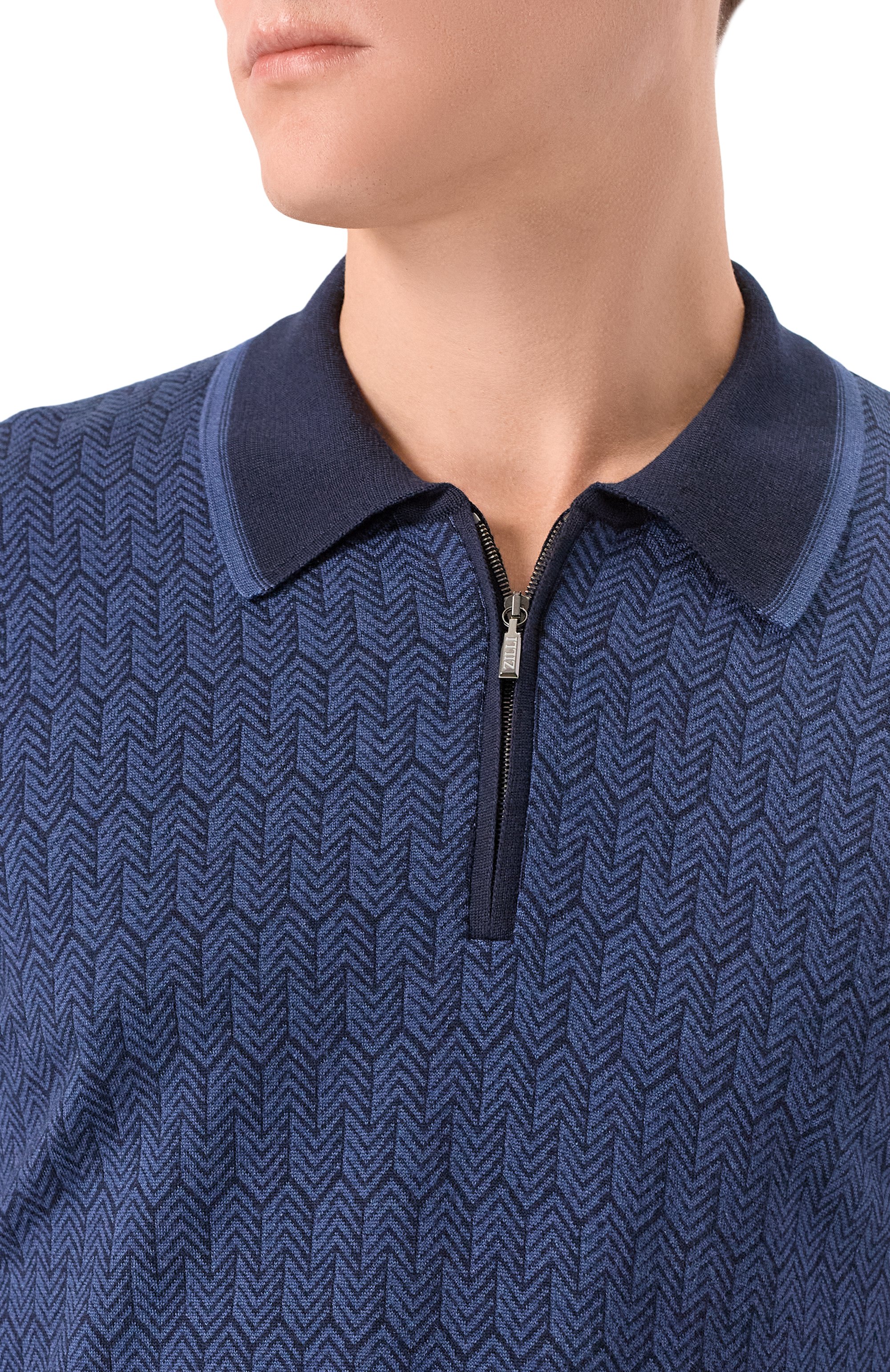 Поло из шерсти и шелка ZILLI, арт. KZP001M0230VHE001_001, фото 5