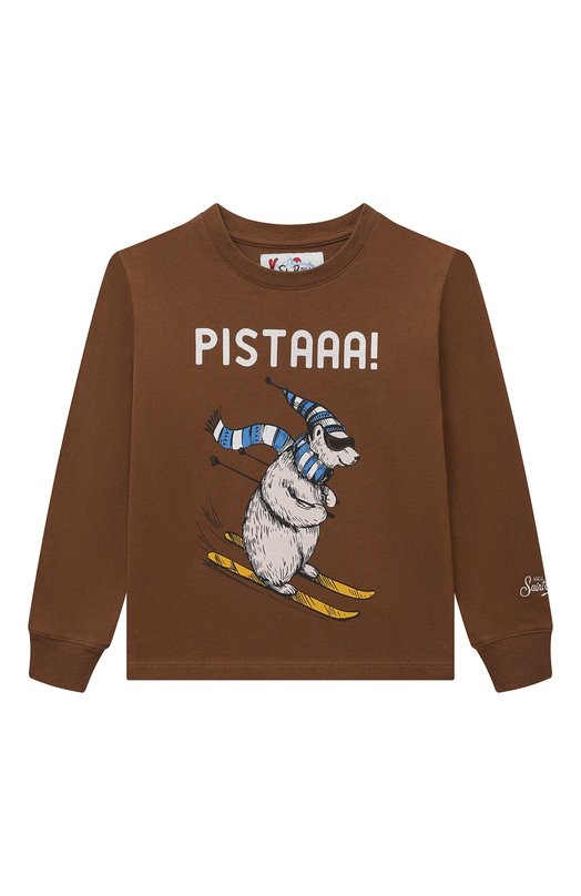 

Хлопковый лонгслив MC2 Saint Barth, Коричневый