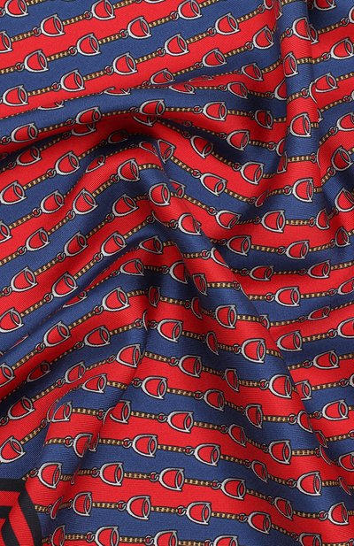 Шелковый платок GUCCI красного цвета по цене 9505 руб., арт. 575389/4G001, фото 2 Шелковый платок GUCCI, арт. 575389/4G001, фото 2