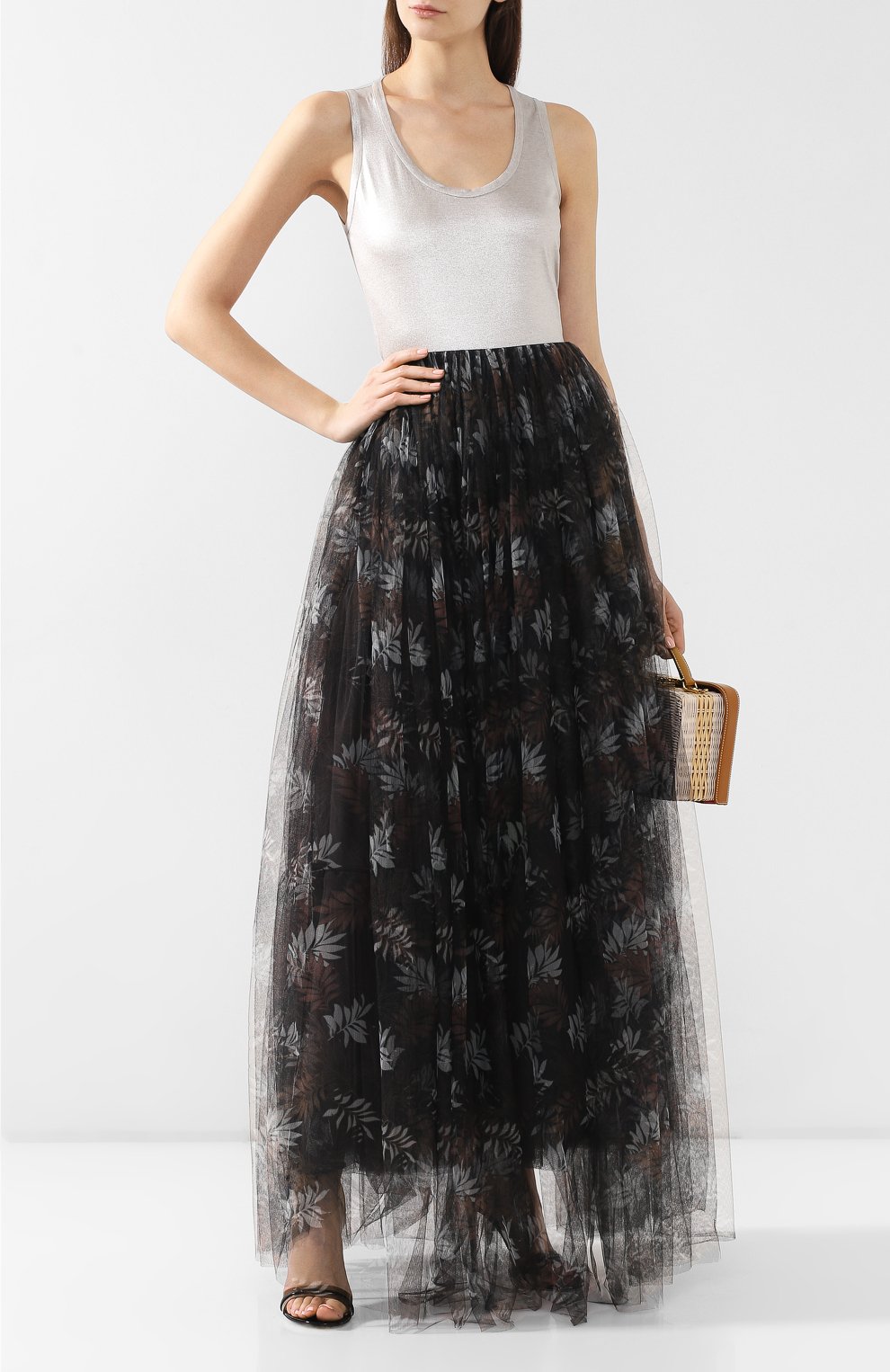 Юбка-макси BRUNELLO CUCINELLI темно-серого цвета по цене 331500 руб., арт. MH111G2788, фото 2 Юбка-макси BRUNELLO CUCINELLI, арт. MH111G2788, фото 2