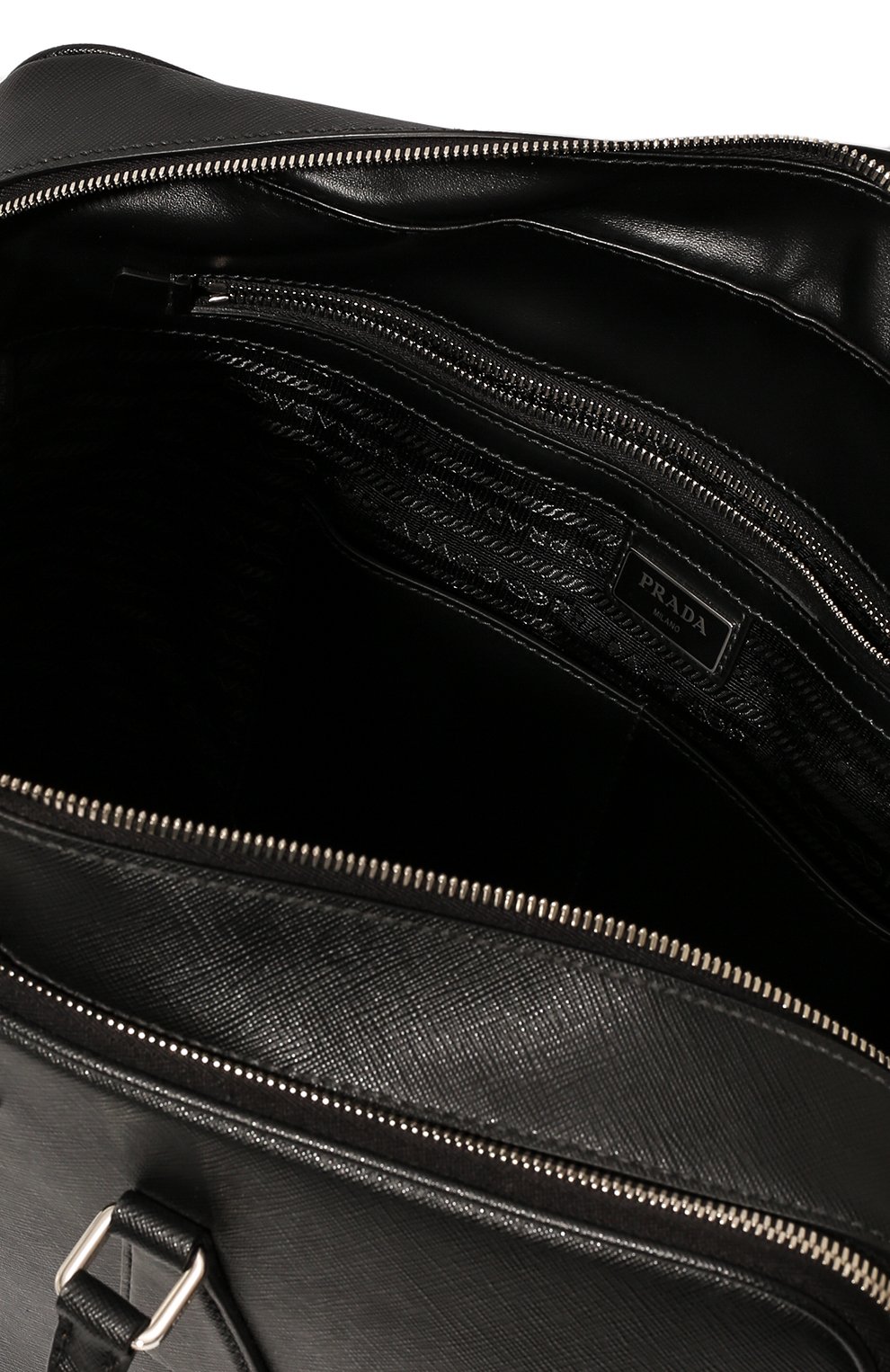 Кожаная сумка для ноутбука PRADA черного цвета по цене 475000 руб., арт. 2VE010-9Z2-F0002-OOO, фото 5 Кожаная сумка для ноутбука PRADA, арт. 2VE010-9Z2-F0002-OOO, фото 5