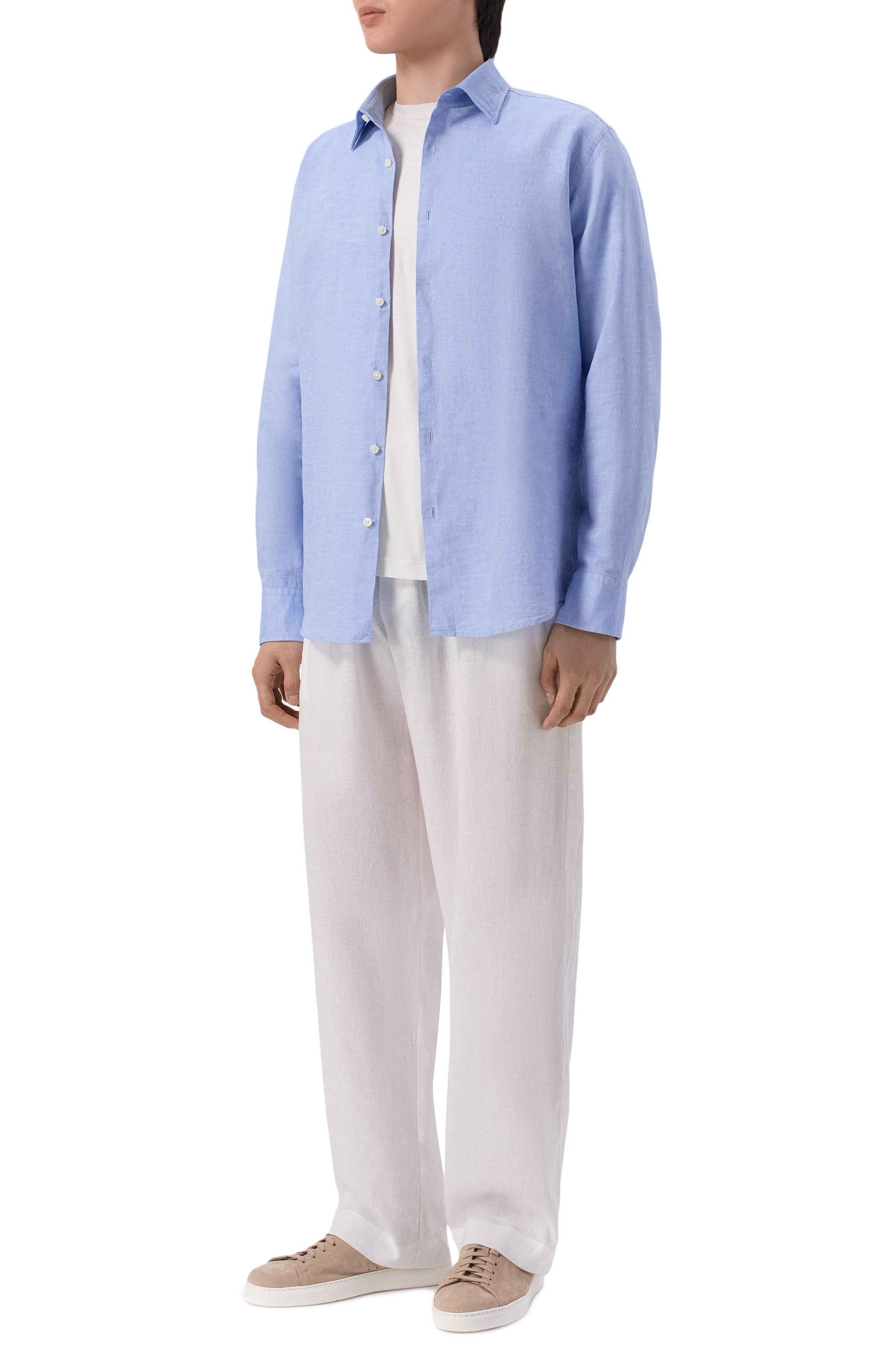 Рубашка изо льна и хлопка BOSS, арт. 50561124, фото 2