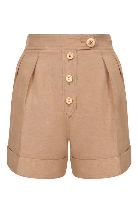 Шорты из вискозы и льна Valentino 8B3RF0N8/9EK Бежевый 8B3RF0N8/9EK