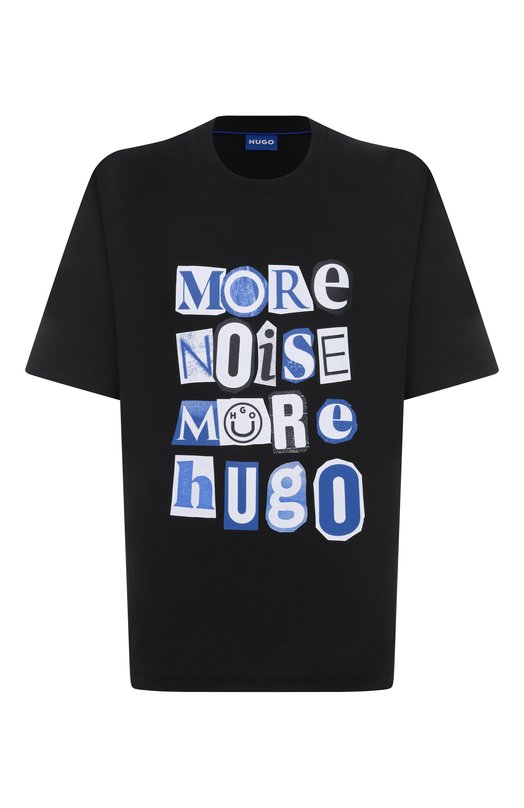 Хлопковая футболка HUGO Blue 50543495 Чёрный 50543495