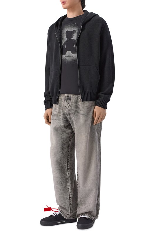 Хлопковая футболка Palm Angels PMAA109S26JER001 Чёрный  PMAA109S26JER001 Фото 2