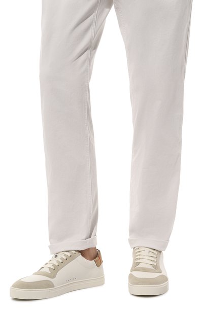 Кожаные кеды robin BURBERRY, арт. 8066468, фото 3