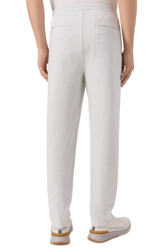 Хлопковые брюки Brunello Cucinelli MW8633243G Серый  MW8633243G Фото 4