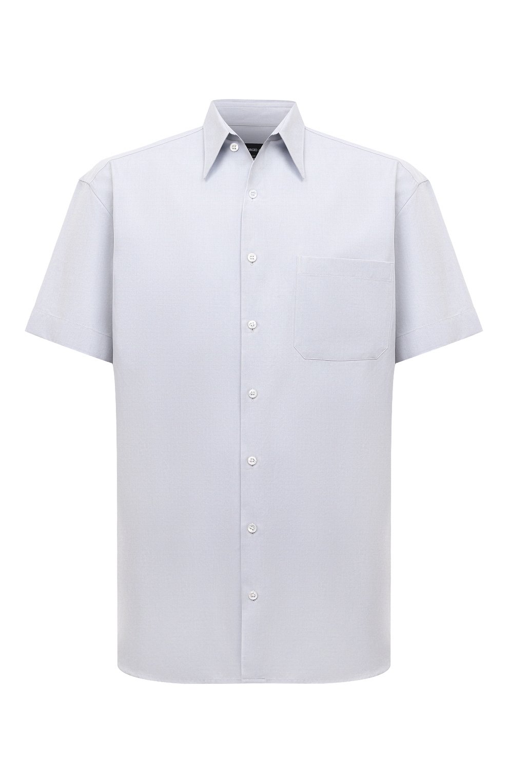 Хлопковая рубашка GIORGIO ARMANI голубого цвета по цене 58850 руб., арт. 4SGCC099/T04S6, фото 1 Хлопковая рубашка GIORGIO ARMANI, арт. 4SGCC099/T04S6, фото 1