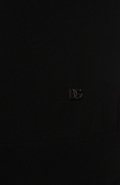 Хлопковое поло DOLCE & GABBANA черного цвета по цене 77200 руб., арт. GXM46T/JACU7, фото 5 Хлопковое поло DOLCE & GABBANA, арт. GXM46T/JACU7, фото 5