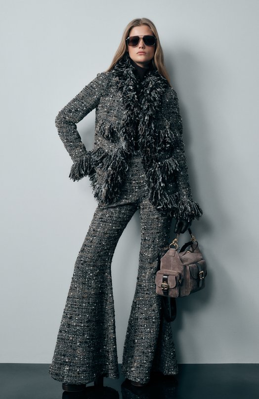 Шерстяные брюки Giambattista Valli 25FWSVCL3014/77GR0 Коричневый  25FWSVCL3014/77GR0 Фото 6