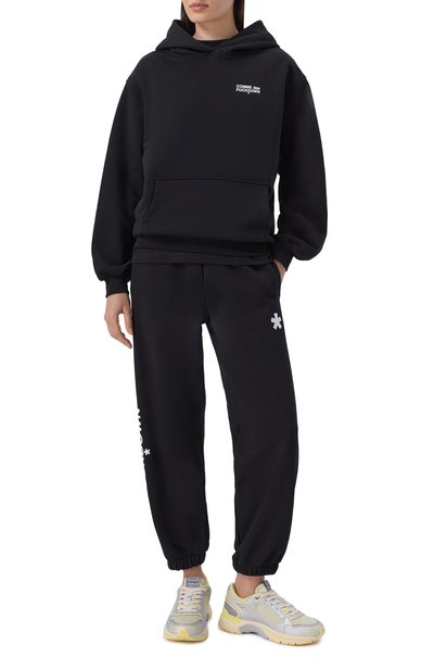 Хлопковые джоггеры COMME DES FUCKDOWN черного цвета по цене 13500 руб., арт. CFABW01557, фото 2 Хлопковые джоггеры COMME DES FUCKDOWN, арт. CFABW01557, фото 2