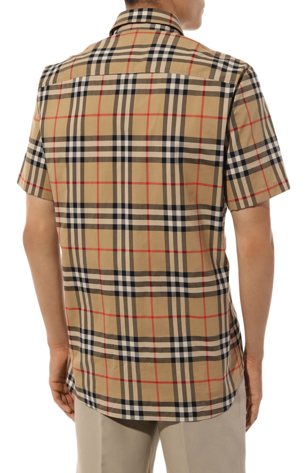 Хлопковая рубашка BURBERRY бежевого цвета по цене 61550 руб., арт. 8079587/146513, фото 4 Хлопковая рубашка BURBERRY, арт. 8079587/146513, фото 4