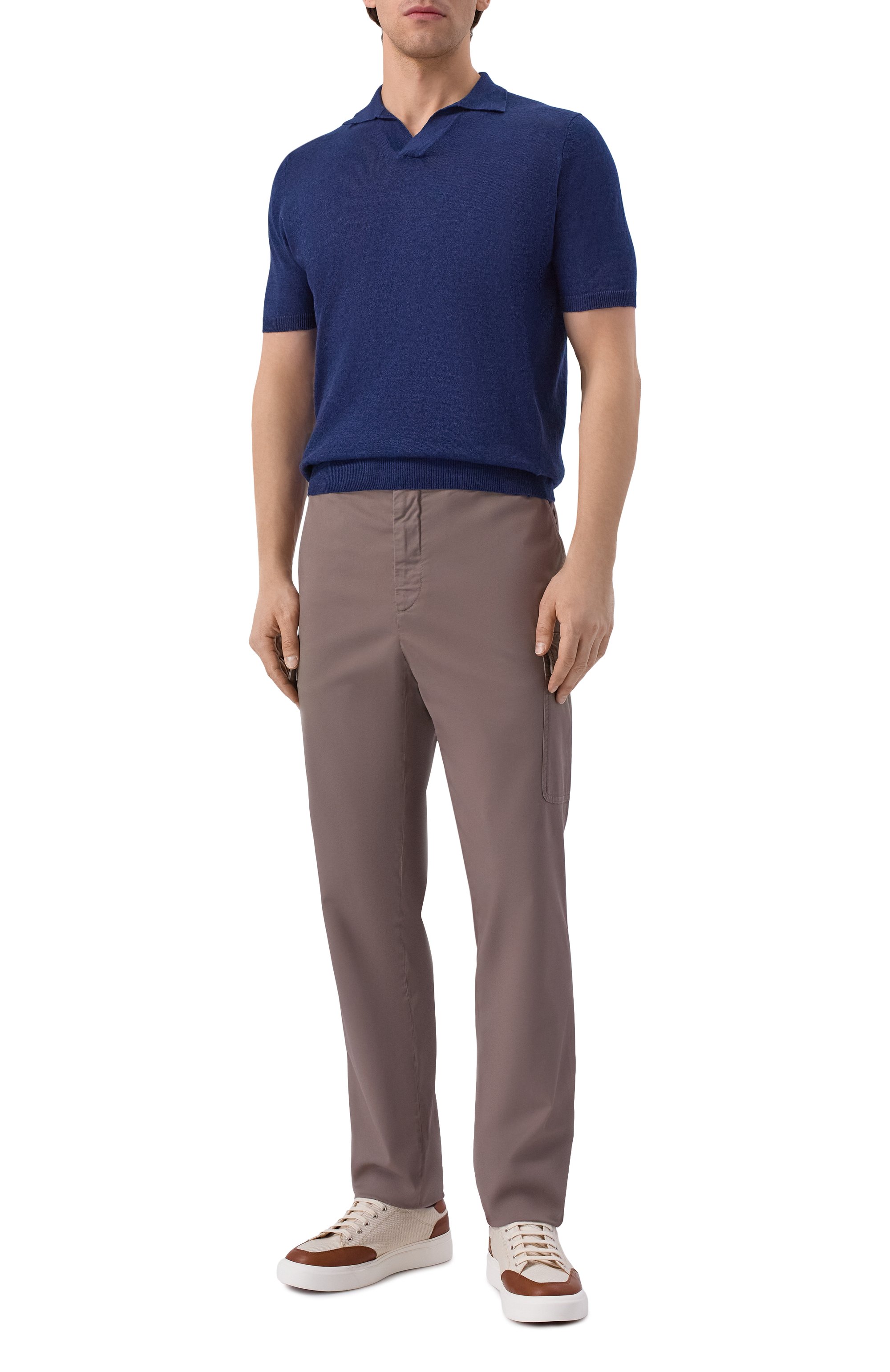 Поло изо льна и хлопка ANDREA CAMPAGNA, арт. PL1MCSK/LC14R, фото 2