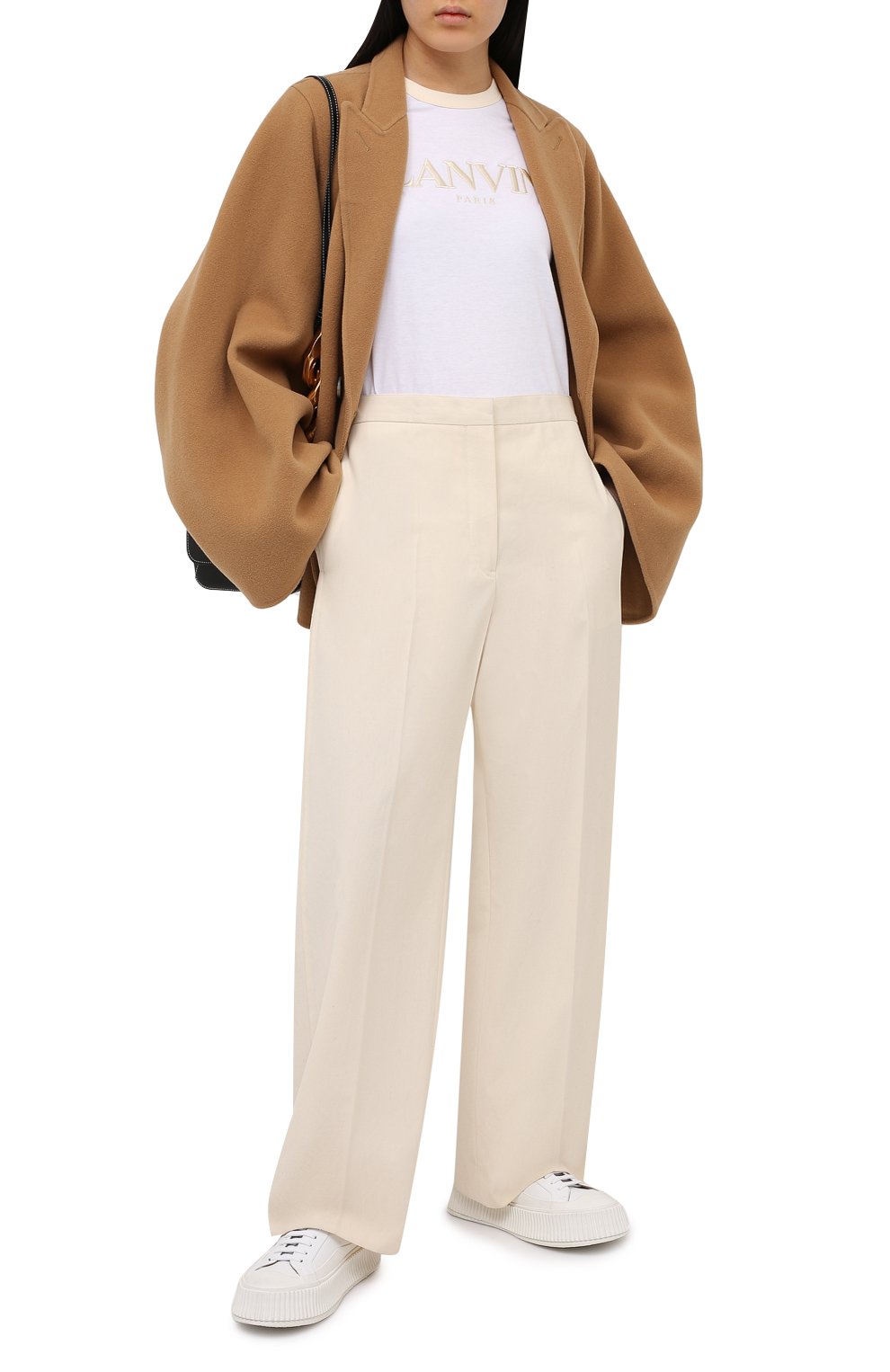 Хлопковая футболка LANVIN белого цвета по цене 24000 руб., арт. RW-T0688J-JR54-P21, фото 2 Хлопковая футболка LANVIN, арт. RW-T0688J-JR54-P21, фото 2