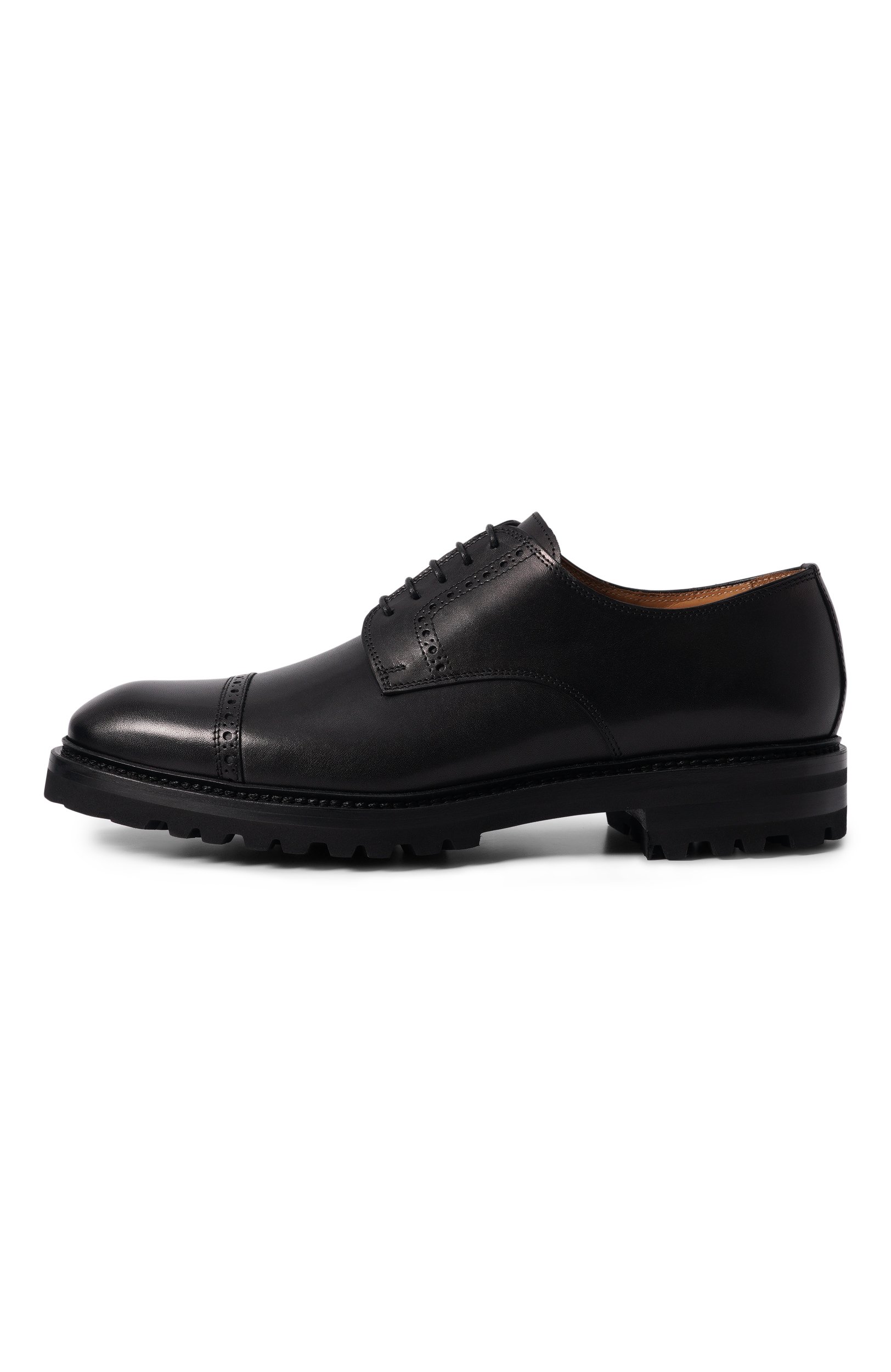 Кожаные дерби KITON черного цвета по цене 198500 руб., арт. USSA529N00100, фото 3 Кожаные дерби KITON, арт. USSA529N00100, фото 3