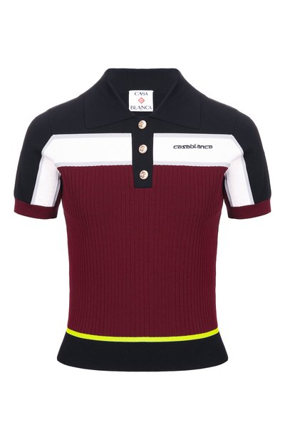 Женское поло из вискозы CASABLANCA, арт. W-SP26-KW-1233-01