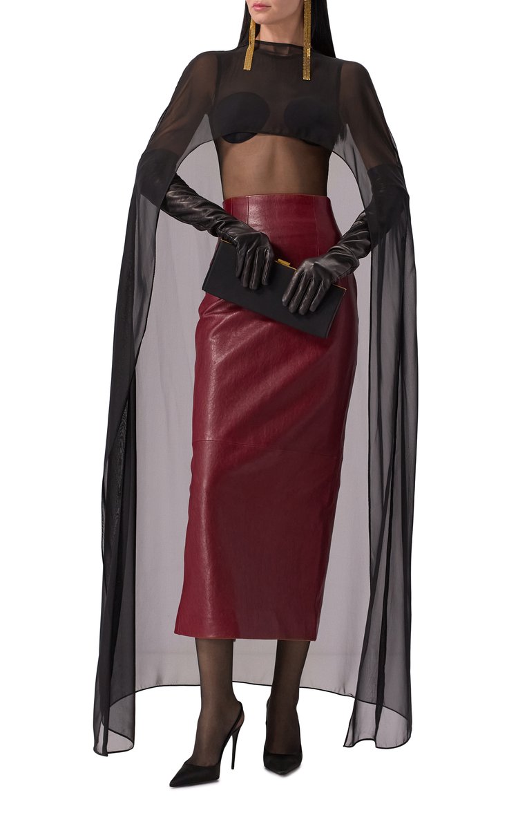 Топ THE NEW ARRIVALS ILKYAZ OZEL, арт. VIVI CAPE IN BLACK MIST, фото 2