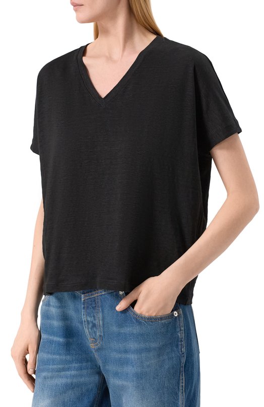 Льняная футболка Gran Sasso 60230/96800 Чёрный  60230/96800 Фото 3