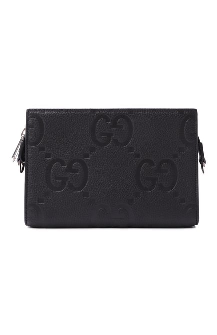 Мужская сумка jumbo gg mini GUCCI черного цвета, арт. 795240/AABY0 | Фото 1 (Материал: Натуральная кожа; Ремень/цепочка: На ремешке; Материал сплава: Проставл�ено; Размер: small; Драгоценные камни: Проставлено)