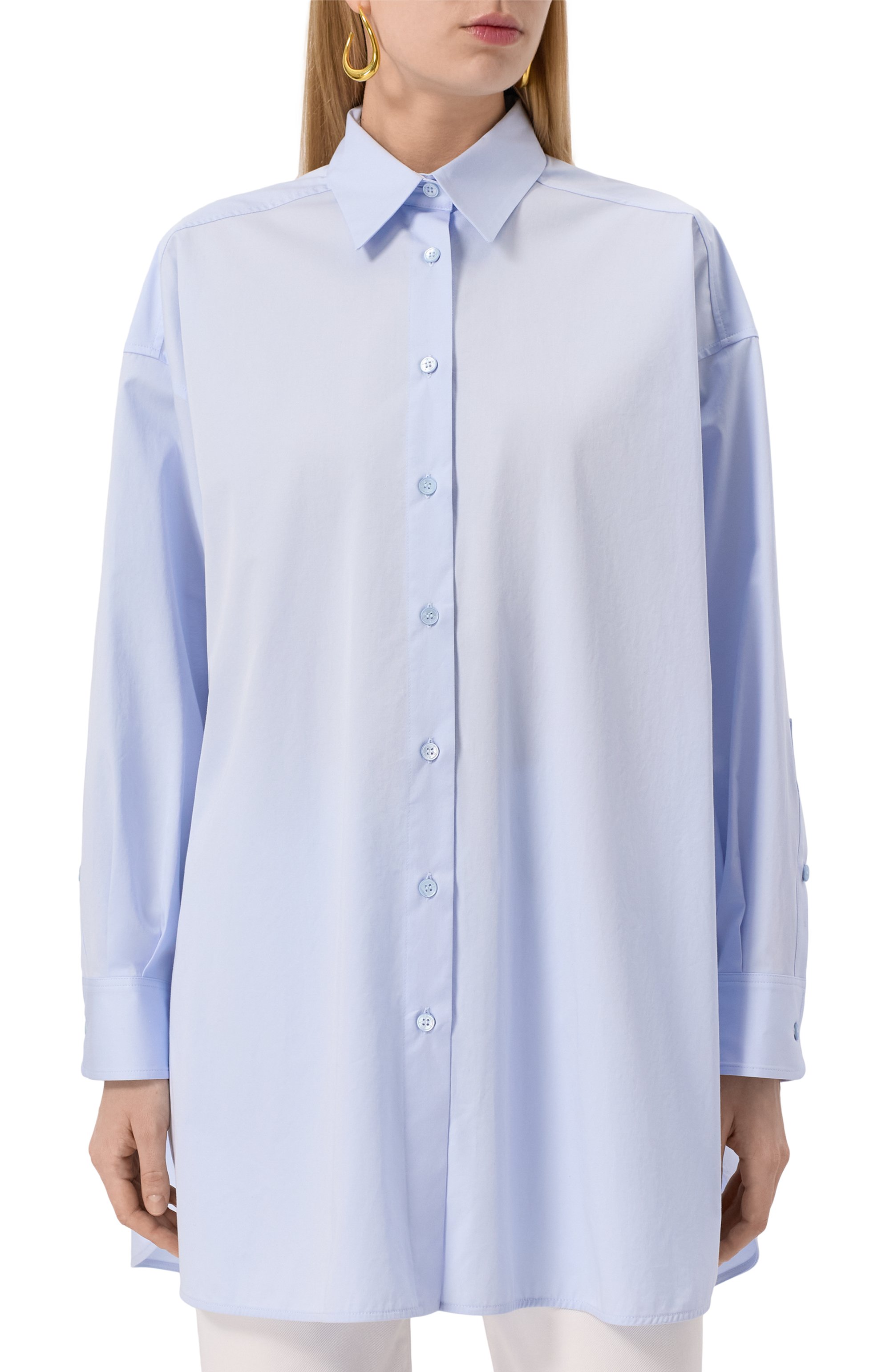 Хлопковая рубашка LORENA ANTONIAZZI, арт. E2541CA79A/4818, фото 3