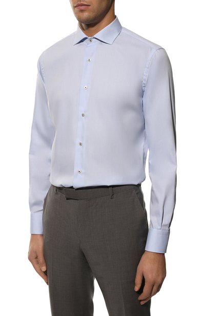 Хлопковая сорочка BROUBACK голубого цвета по цене 15700 руб., арт. S-LIPARI-538/WRINKLE FREE 5467, фото 4 Хлопковая сорочка BROUBACK, арт. S-LIPARI-538/WRINKLE FREE 5467, фото 4